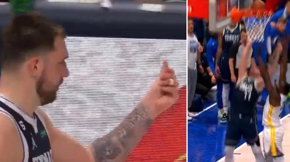 NBA / 【影片】準備好罰款了？東契奇籃下關鍵一攻被追夢防下，隨後東契奇向裁判做「數錢」嘲諷動作