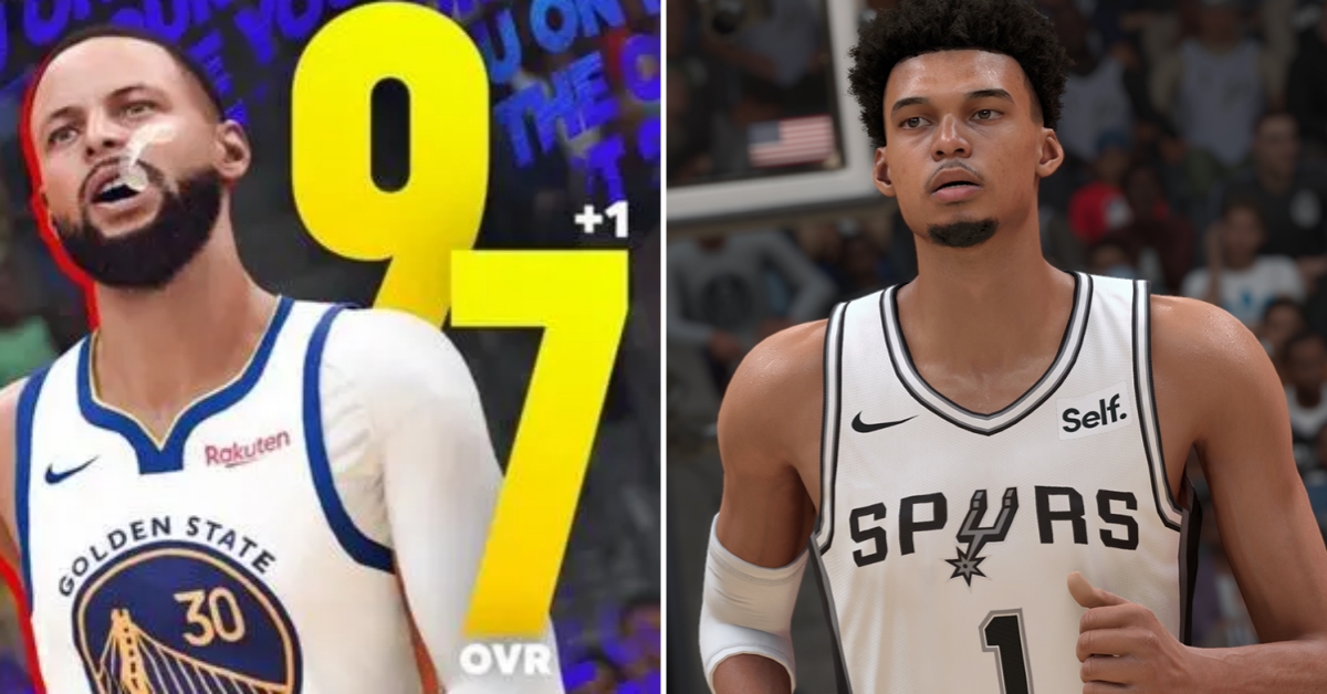 NBA 2K能力值更新！柯瑞上調到97排名第二，溫班亞瑪持續攀升