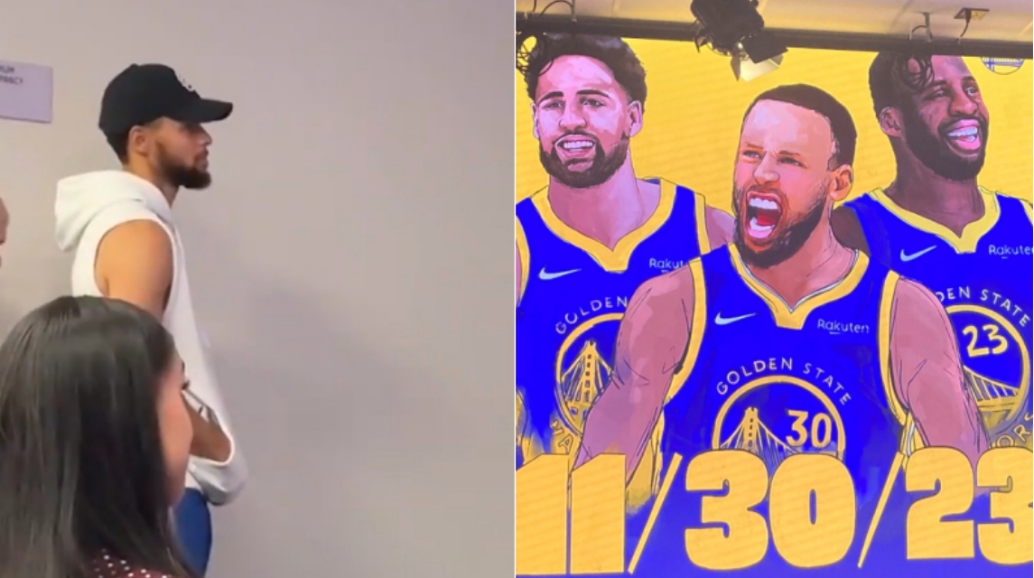 NBA / 【影片】感慨萬千！Curry昨日採訪前，靜靜看著柯追湯巨幅海報，久久佇立