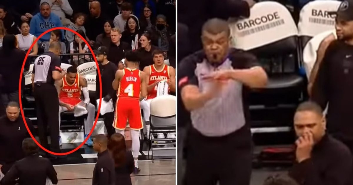 【影片】坐在板凳沉默也不行？Dejounte Murray因沒有回話，當場被裁判吹「T」