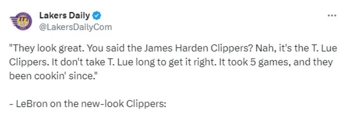 NBA / 湖人險勝快艇，賽後詹姆斯談「哈登版快艇」，直言這不是哈登球隊，而是他的球隊！-黑特籃球-NBA新聞影音圖片分享社區