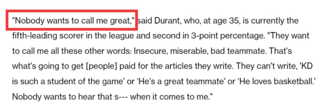 NBA / 杜蘭特否認想被交易!怒懟媒體只會說自己壞話:沒人願意用偉大來稱呼我!-黑特籃球-NBA新聞影音圖片分享社區