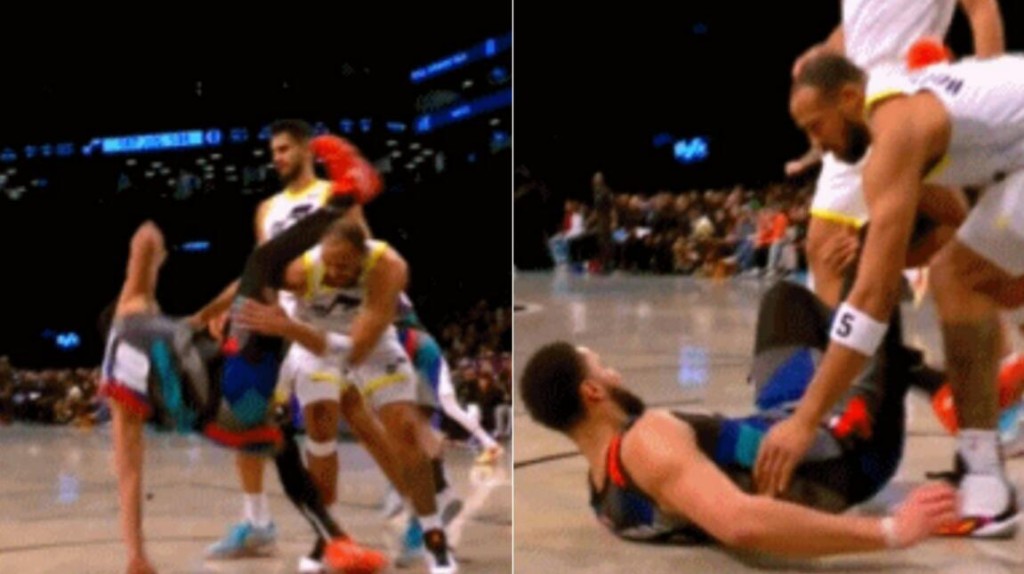 NBA / 【影片】這才是籃球該有的樣子！西蒙斯封蓋後壓到塔克失衡倒地，後者的做法很暖心！