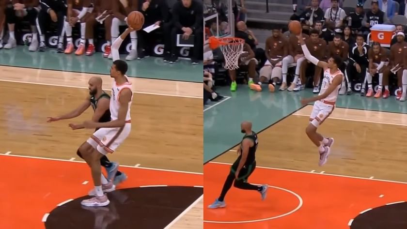 I'm not an idiot": Derrick White hilariously reacts to passing block attempt on Victor Wembanyama