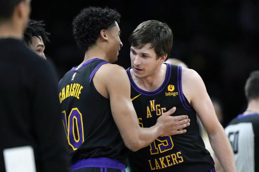 Austin Reaves hits 7 3-pointers, Lakers stun Celtics 114-105 without LeBron  James, Anthony Davis - The San Diego Union-Tribune