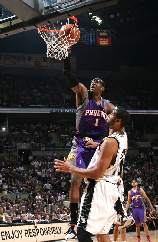 Amare Stoudemire Dunks On Tim Duncan