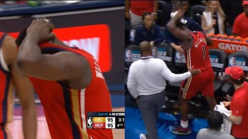 NBA / 【影片】鵜鶘大事不妙!曝威廉森遭遇左腿筋傷病,可能將無力參加生死一戰,砸毛巾離場太沮喪!-黑特籃球-NBA新聞影音圖片分享社區
