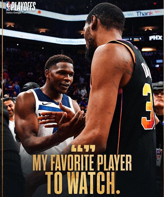 NBA / 【影片】未來是你的!被灰狼4-0橫掃淘汰後,杜蘭特主動擁抱「迷弟」愛德華並祝賀他!-黑特籃球-NBA新聞影音圖片分享社區