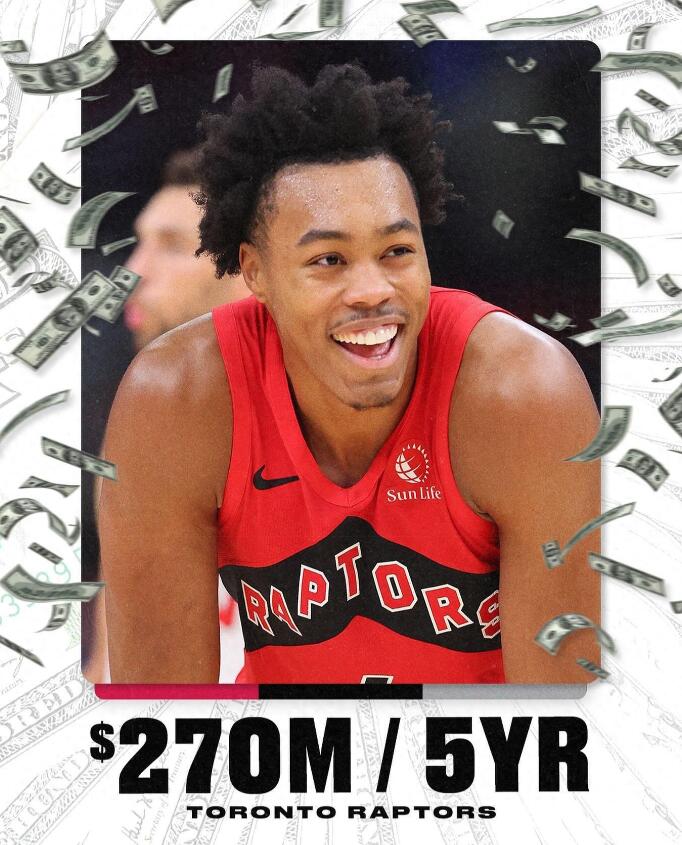 NBA / 21屆首位頂薪續約!曝巴恩斯與暴龍簽下5年2.7億美元合約,成隊史最貴球員!-黑特籃球-NBA新聞影音圖片分享社區