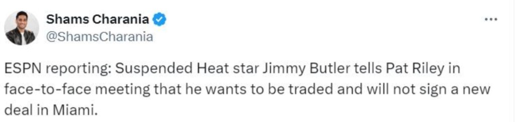 NBA / 拒絕續約!巴特勒當面向萊利再申請交易,熱火老闆也準備和他會面!-黑特籃球-NBA新聞影音圖片分享社區
