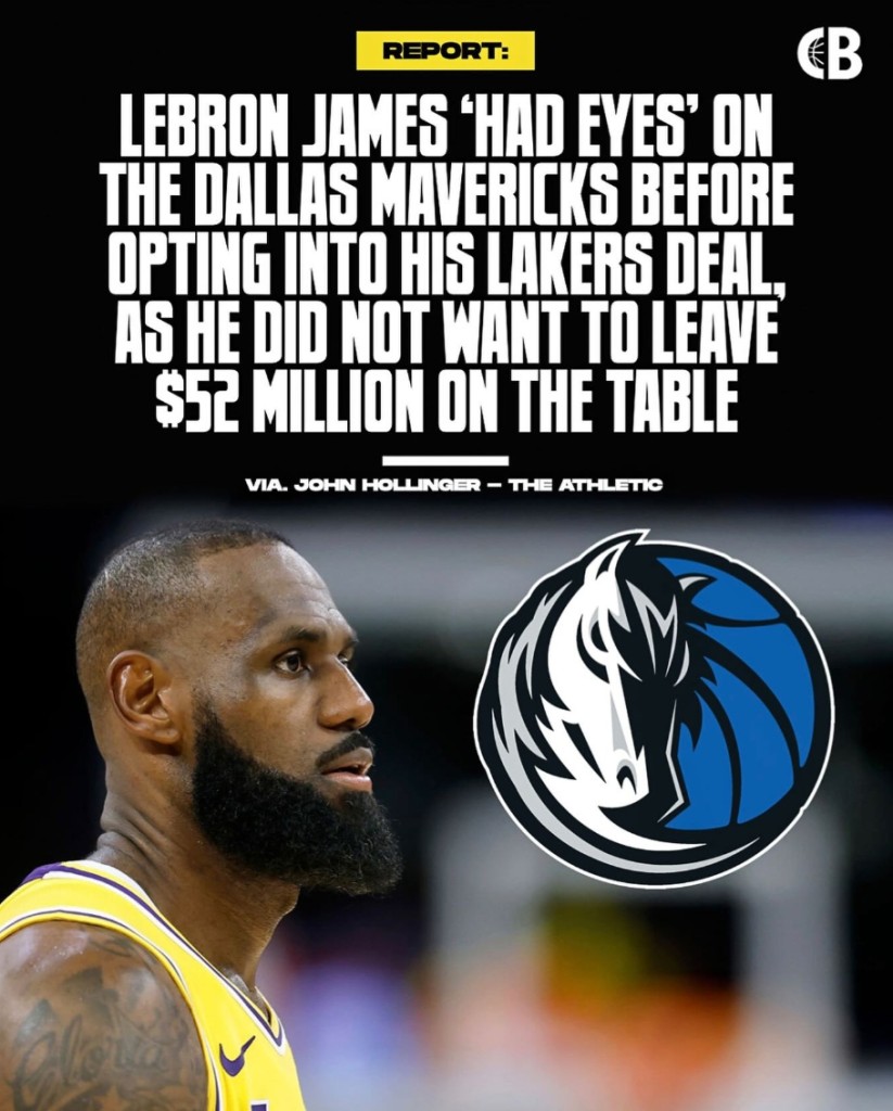 曝詹姆斯今夏曾想加盟獨行俠!不願放棄5千萬,不排除湖人中期交易送走!-黑特籃球-NBA新聞影音圖片分享社區