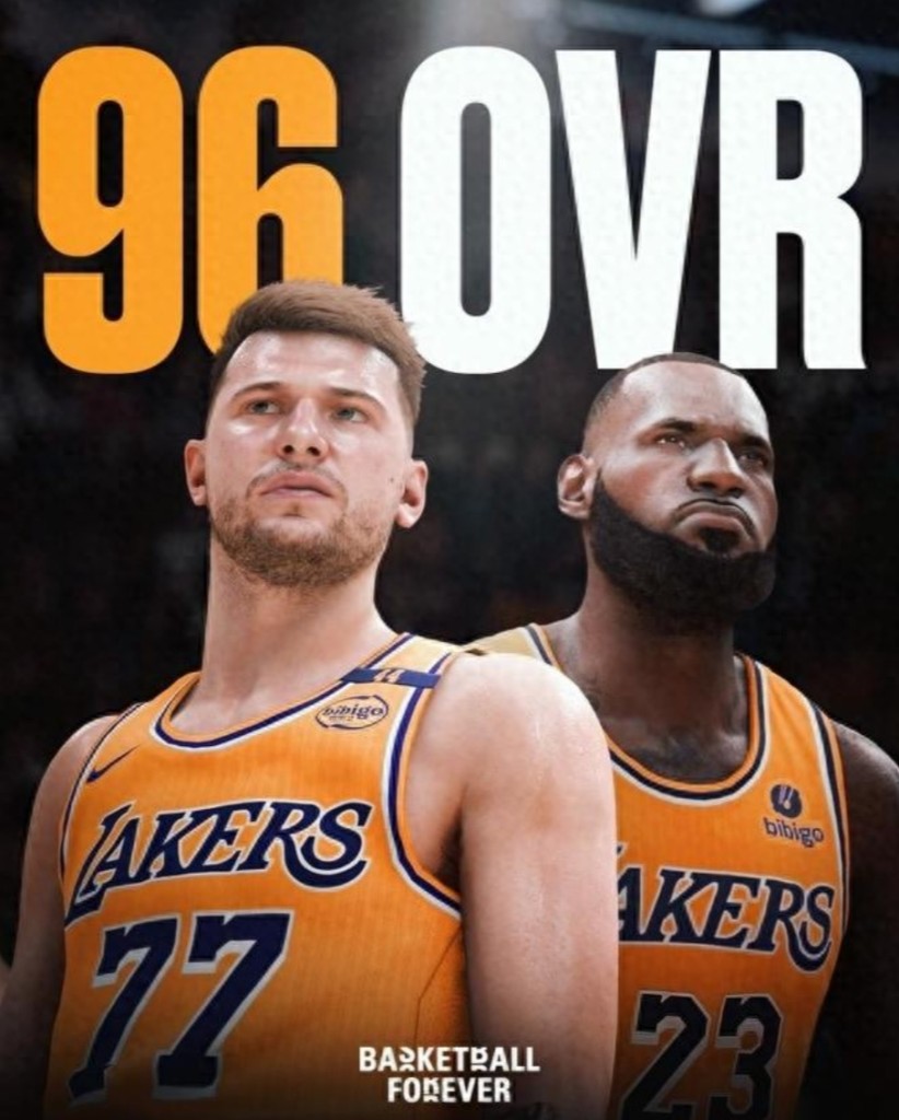 湖人全隊成員2K26能力值曝光:東契奇和詹姆斯同為96,艾頓83,布朗尼68!-黑特籃球-NBA新聞影音圖片分享社區