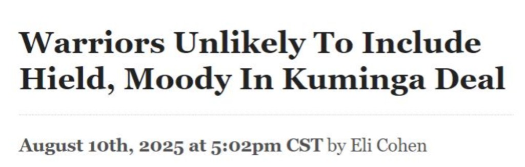 庫明加談判阻礙曝光!選項分歧仍存在,勇士拒絕送走希爾德或穆迪!-黑特籃球-NBA新聞影音圖片分享社區