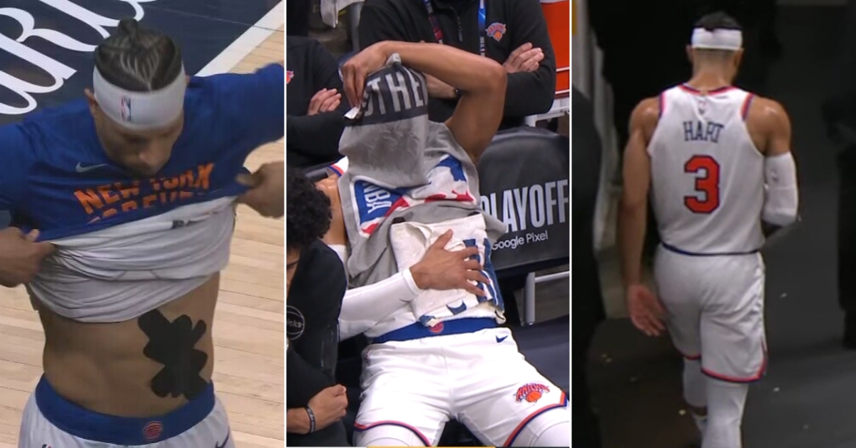 NBA / 哈特忍痛帶傷打球！腹部一度貼上「暖寶寶」，毛巾捂臉表情痛苦，最終宣布退賽！