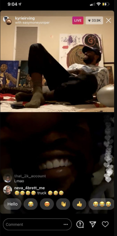 被KD「嘲諷」後,又遭到Lillard調戲,厄文社媒開直播,心情很不錯!-黑特籃球-NBA新聞影音圖片分享社區