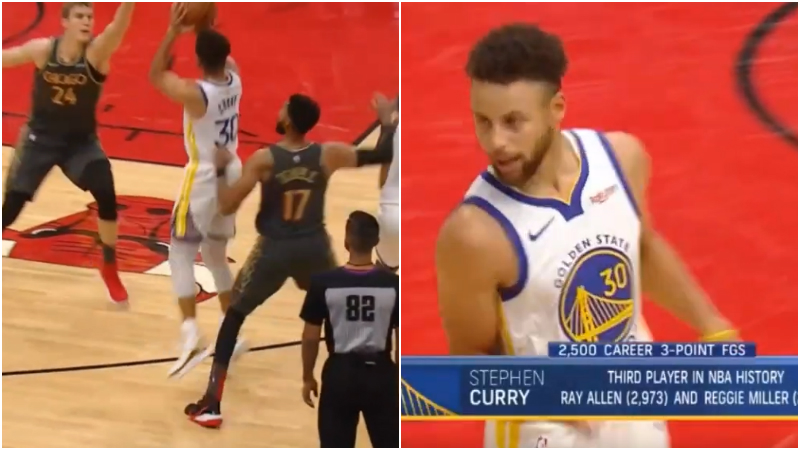 【影片】拿下里程碑！柯瑞命中生涯第2500記三分，成Ray Allen和Miller後歷史第三人！-黑特籃球-NBA新聞影音圖片分享社區