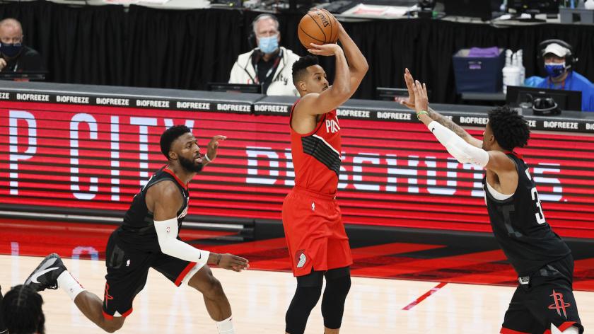 McCollum飈中絕殺三分，拓荒者延長賽擒火箭，雙槍合砍76+16，哈登44+17！（影）-黑特籃球-NBA新聞影音圖片分享社區