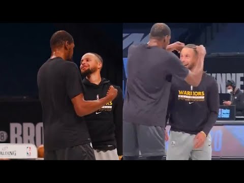 Steph Curry and Kevin Durant reunited | Brooklyn Nets vs Golden State Warriors Opening Night 2020 - YouTube