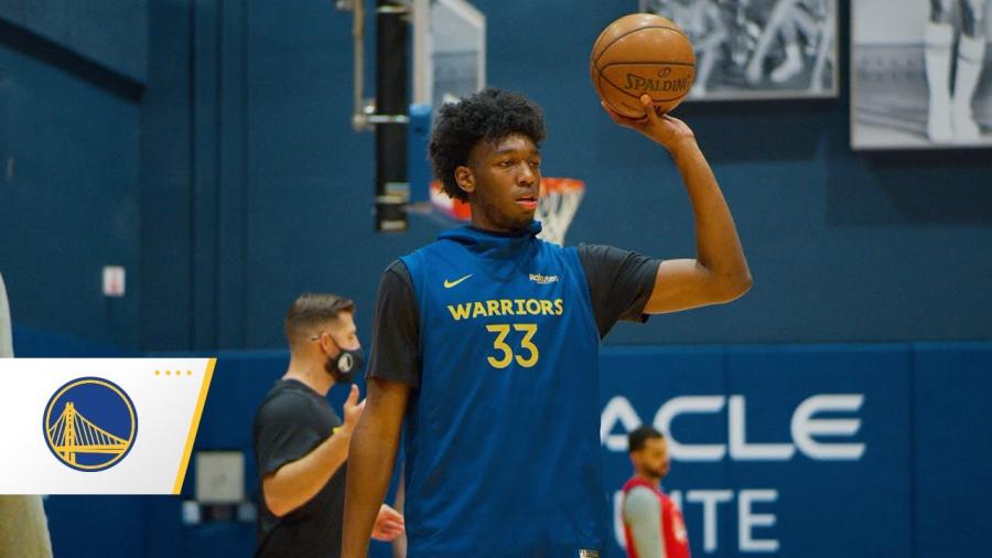 James Wiseman's First Golden State Warriors Practice - YouTube