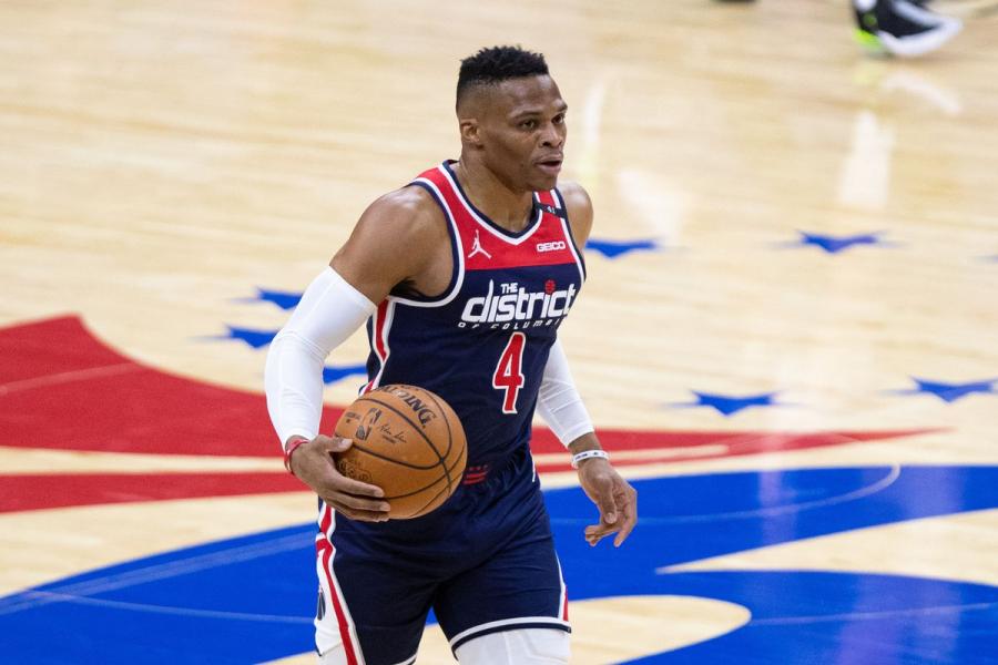 Russell Westbrook Wizards debut: All-Star PG closing in on triple-double at halftime vs. Sixers - DraftKings Nation