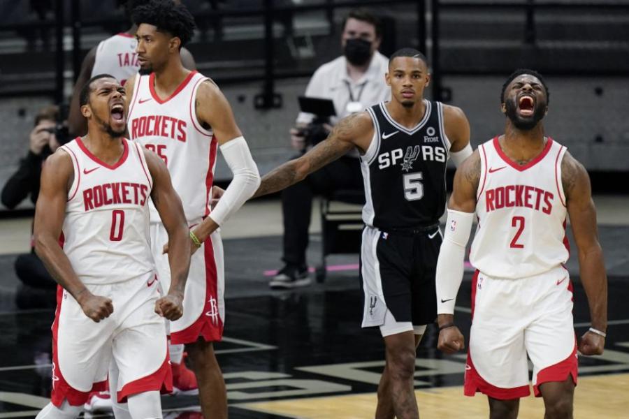 Rockets rally past Spurs 109-105 in 1st game without Harden