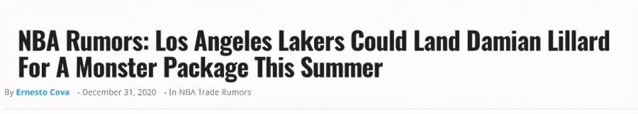美媒建議湖人4換1追Lillard!拓荒者到底要多絕望才會送走他?-黑特籃球-NBA新聞影音圖片分享社區