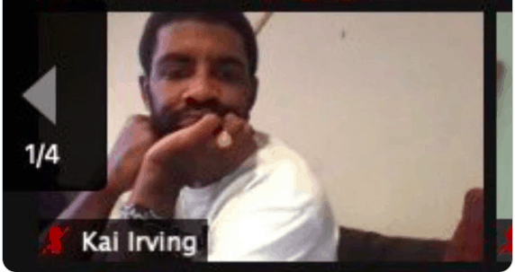 Kyrie Irving Spotted In Political Zoom Call Amid NBA Hiatus