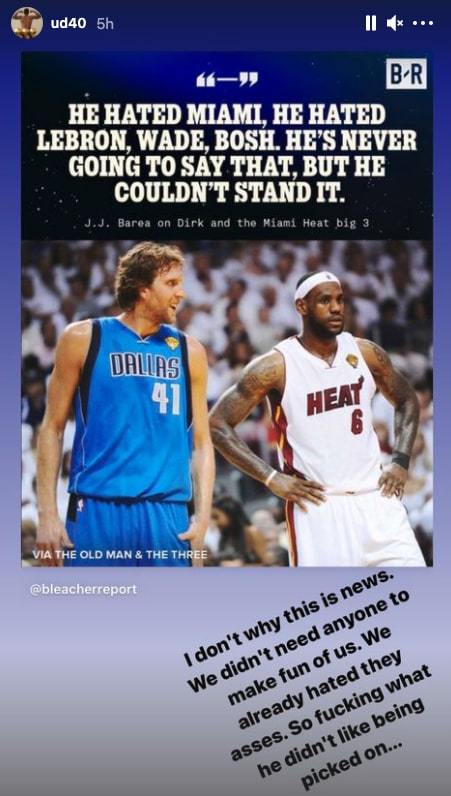Dirk Nowitzki, Udonis Haslem and LeBron James