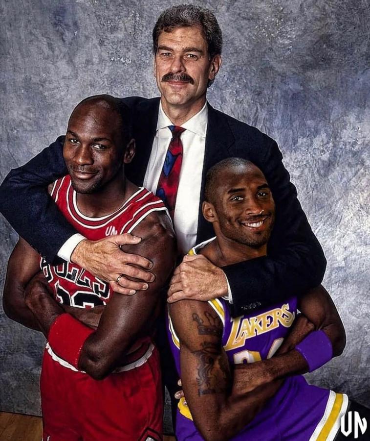 Coach Phil Jackson, Michael Jordan, and Kobe Bryant in 2020 | Kobe bryant michael jordan, Kobe bryant pictures, Kobe bryant poster