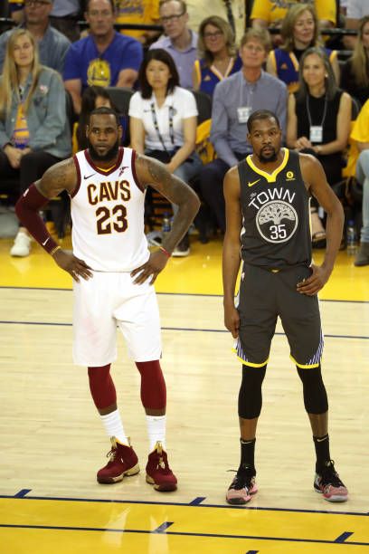 LeBron James of the Cleveland Cavaliers and Kevin Durant of the... | Lebron  james, Nba finals, Kevin durant
