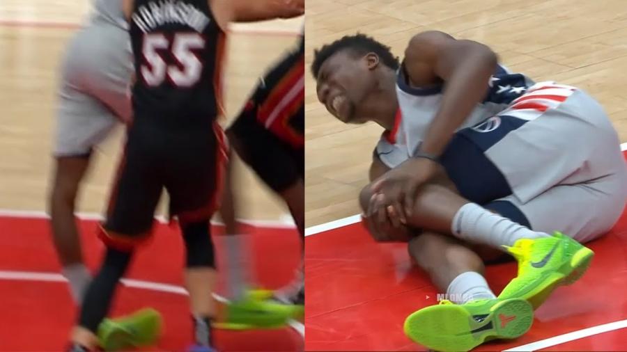 Thomas Bryant NASTY injury | Wizards vs Heat - YouTube