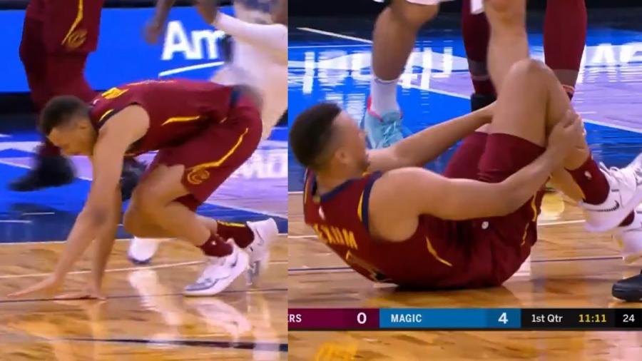 Dante Exum Scary Lower Leg Injury! Non-Contact Injury! Cavs vs Magic! - YouTube