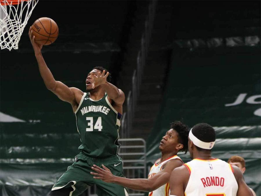 Giannis Antetokounmpo: NBA: Giannis Antetokounmpo hits milestone as Milwaukee Bucks beat Atlanta Hawks | More sports News - Times of India