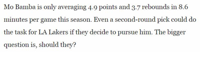 湖人補強內線？一眉受傷後，美媒建議撿漏臂展2米39中鋒，有望助其變新版魔獸！-黑特籃球-NBA新聞影音圖片分享社區