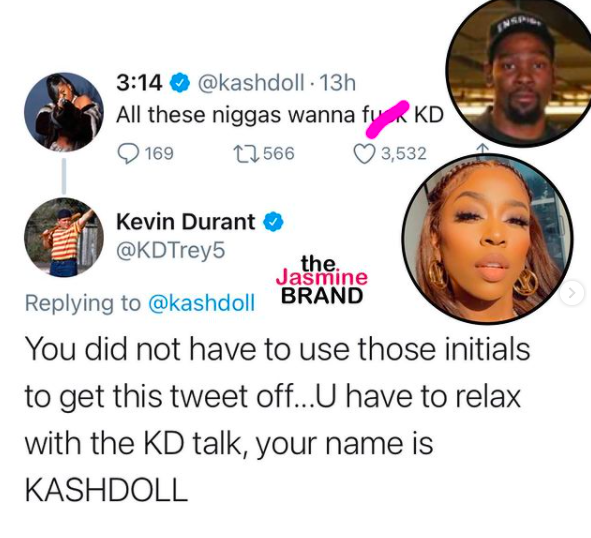 Kevin Durant Doesn't Want Kash Doll Using 'KD' Initials, She Tells Him 'I'm  The Real KD, Act Accordingly' - theJasmineBRAND