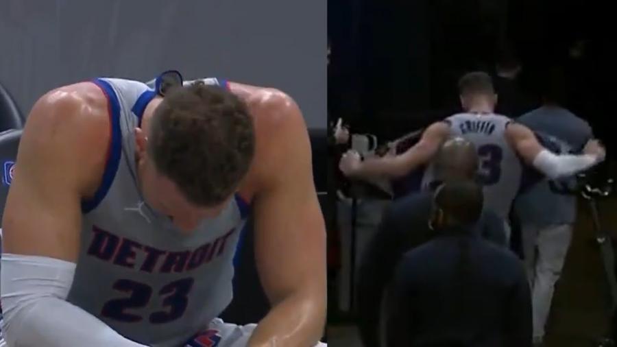 Blake Griffin Rips Jersey In Half Frustrated after Terrible First Half vs Jazz! - YouTube