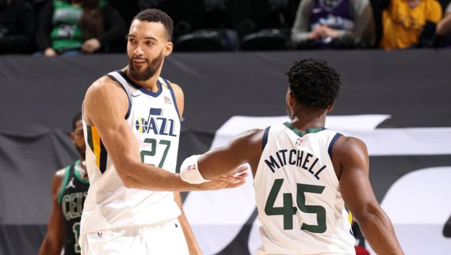 “donovan mitchell rudy gobert”的图片搜索结果