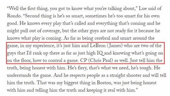 快艇引援Rondo有多重要？Tyronn Lue：他和LBJ一樣屬於高球商的人，他在關鍵比賽的閱讀能讓球隊取勝-黑特籃球-NBA新聞影音圖片分享社區