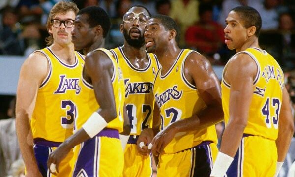 Kurt Rambis, Michael Cooper, James Worthy, Magic Johnson and Mychal  Thompson | Showtime lakers, Magic johnson, Los angeles lakers