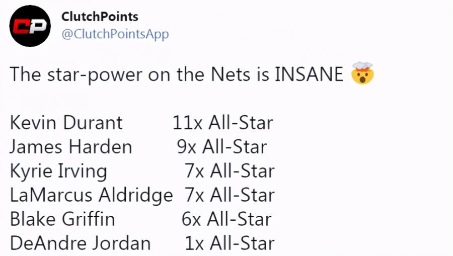 NBA大結局?Aldridge加盟後,籃網陣容共計41次明星賽+31次最佳陣容!-黑特籃球-NBA新聞影音圖片分享社區