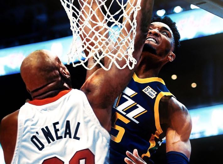 Shaq DMs artist who Photoshopped Donovan Mitchell dunking on him: 'Shut yo dumb a-s up' - Lakers Daily