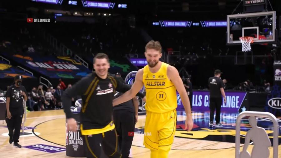 Luka Doncic vs Domantas Sabonis 2021 NBA Skills Challenge - YouTube