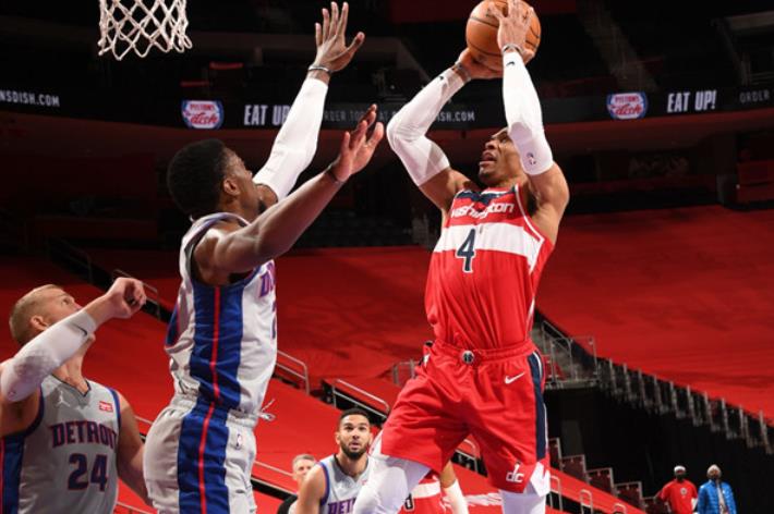 Westbrook 16+11+12+9失誤,Jackson 31分,巫師不敵活塞遭遇三連敗(影)-黑特籃球-NBA新聞影音圖片分享社區