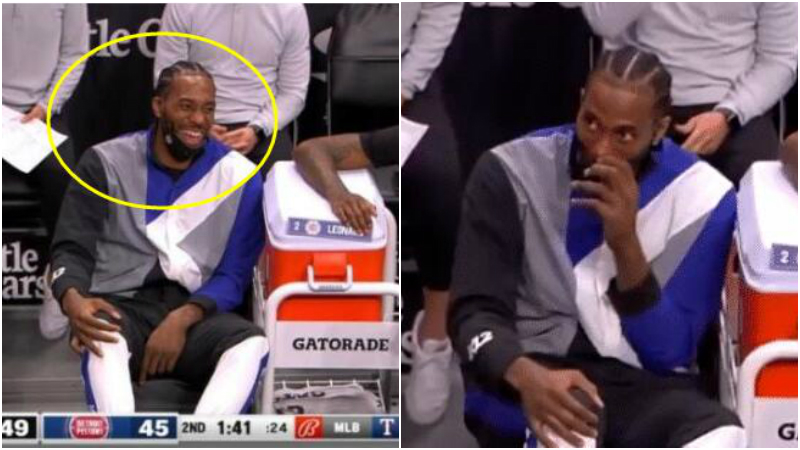 【影片】太陽從西邊升起？在板凳席的可愛竟毫不遮掩笑成這樣，被鏡頭抓到後害羞了！-黑特籃球-NBA新聞影音圖片分享社區