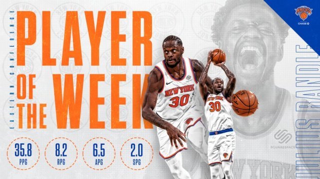 NBA官宣週最佳!Curry場均43.8分無懸念當選,Randle生涯首獲殊榮!-黑特籃球-NBA新聞影音圖片分享社區
