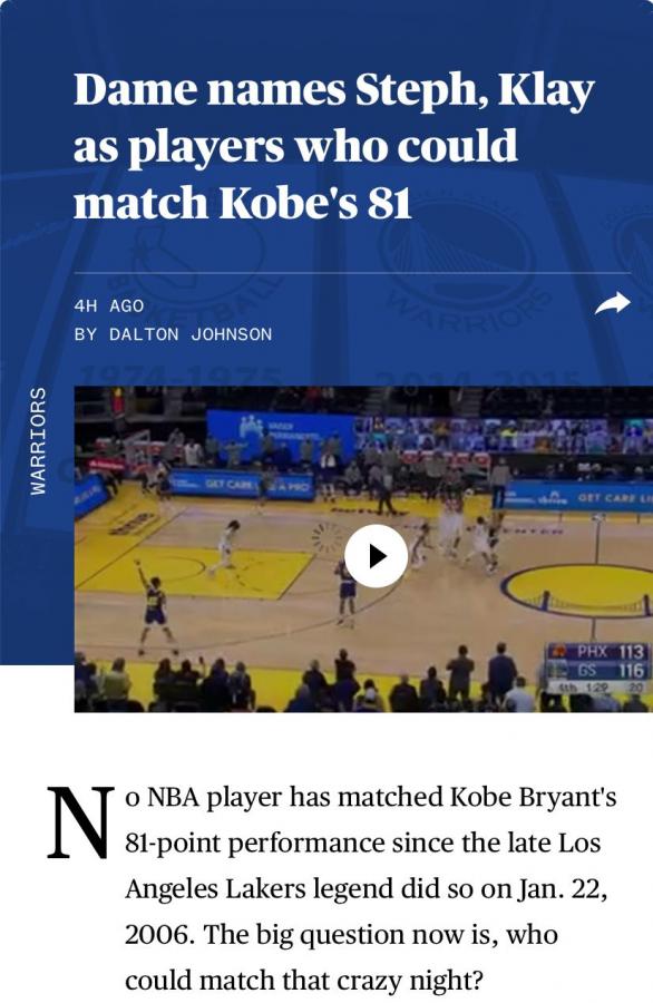 誰能接近Kobe的81分神跡?Lillard:我、Curry、Booker、Thompson和Beal!-黑特籃球-NBA新聞影音圖片分享社區