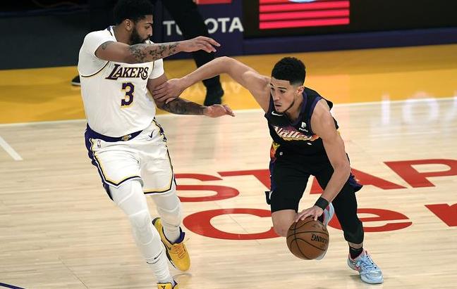 一眉哥狂砍42+12+5,Booker 21+6,Paul 13+10,湖人主場射落太陽(影)-黑特籃球-NBA新聞影音圖片分享社區