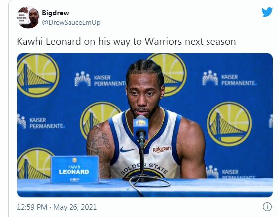 勇士球迷熱烈支招Leonard!效仿杜蘭特聯手Curry統治聯盟,再造金州王朝!-黑特籃球-NBA新聞影音圖片分享社區