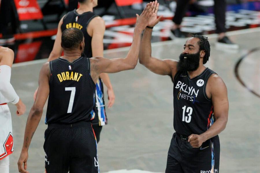 Kevin Durant, James Harden and Kyrie Irving play together for first time  since February as Nets win – The Athletic