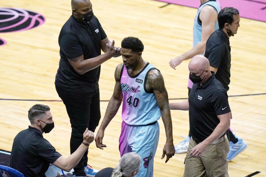 The captain: Haslem makes season debut, scores, gets ejected | The Seattle  Times